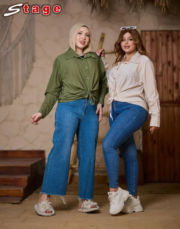 ⁦بلوزه كاجوال برباط⁩ - الصورة ⁦8⁩